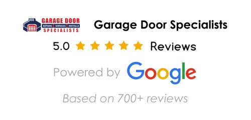 Garage Door Specialists has a 5.0 Google rating based on 700+ reviews